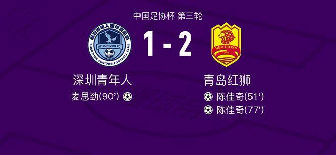 青岛红狮2-1深圳青年人